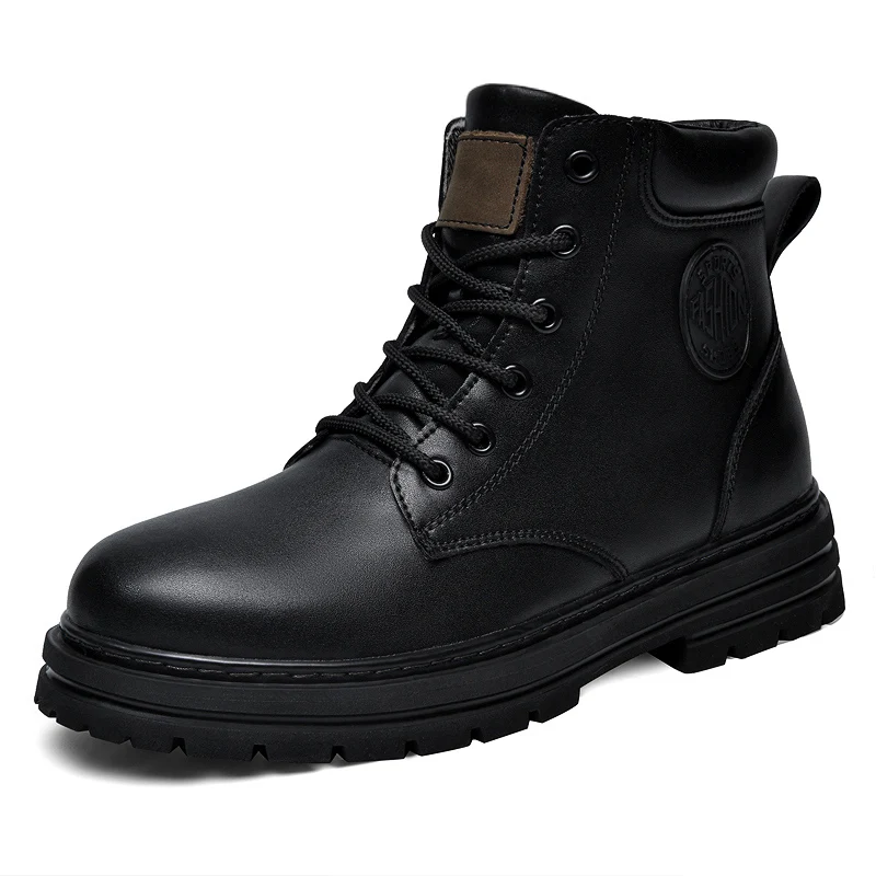 Men Shoes Boots - Big Size 49 50 Winter Black