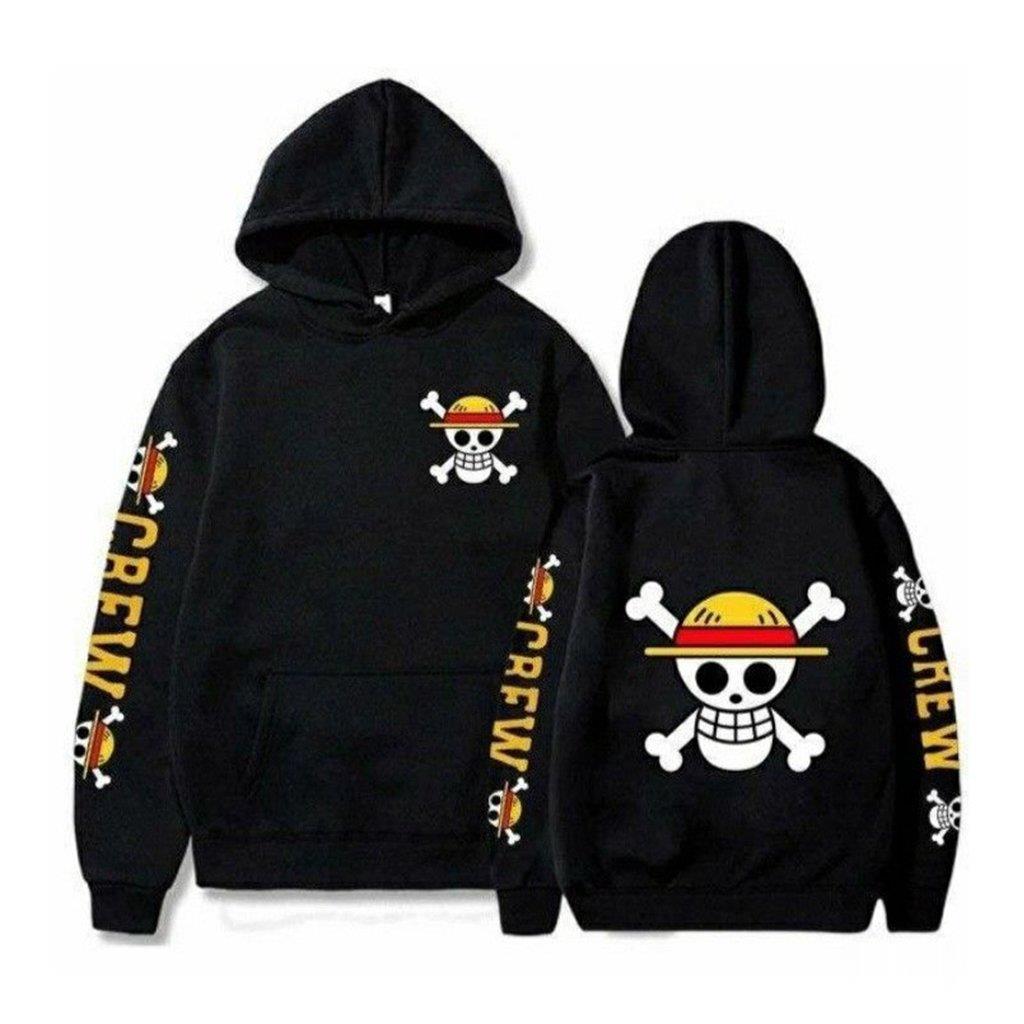 Men Shoes Japan - One Piece Skull Print Hoodie Men