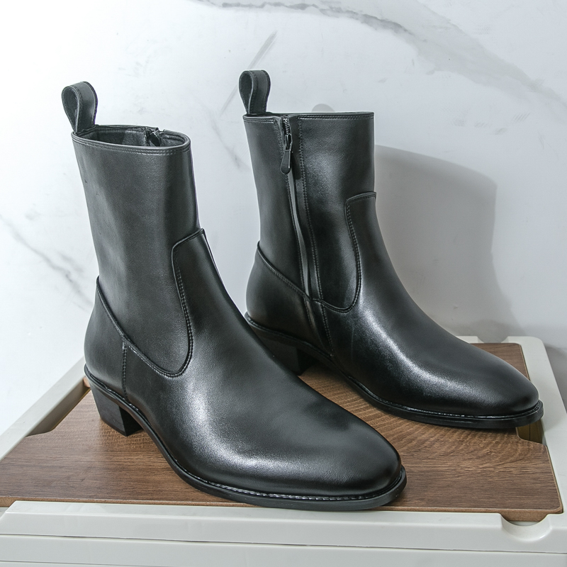 Men Shoes Branded - New English Style Chelsea Long Boots