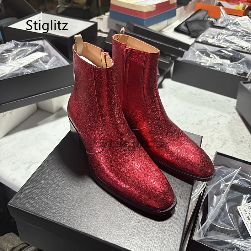 Red Genuine Leather Chelsea Bo - Men Shoes Size 11 review and price