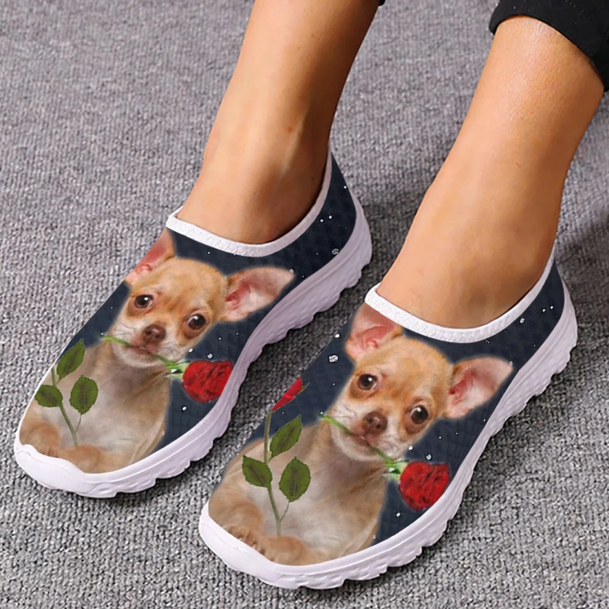 Chihuahua Rose Flower Design M - Men'S Shoes For Tennis review and price