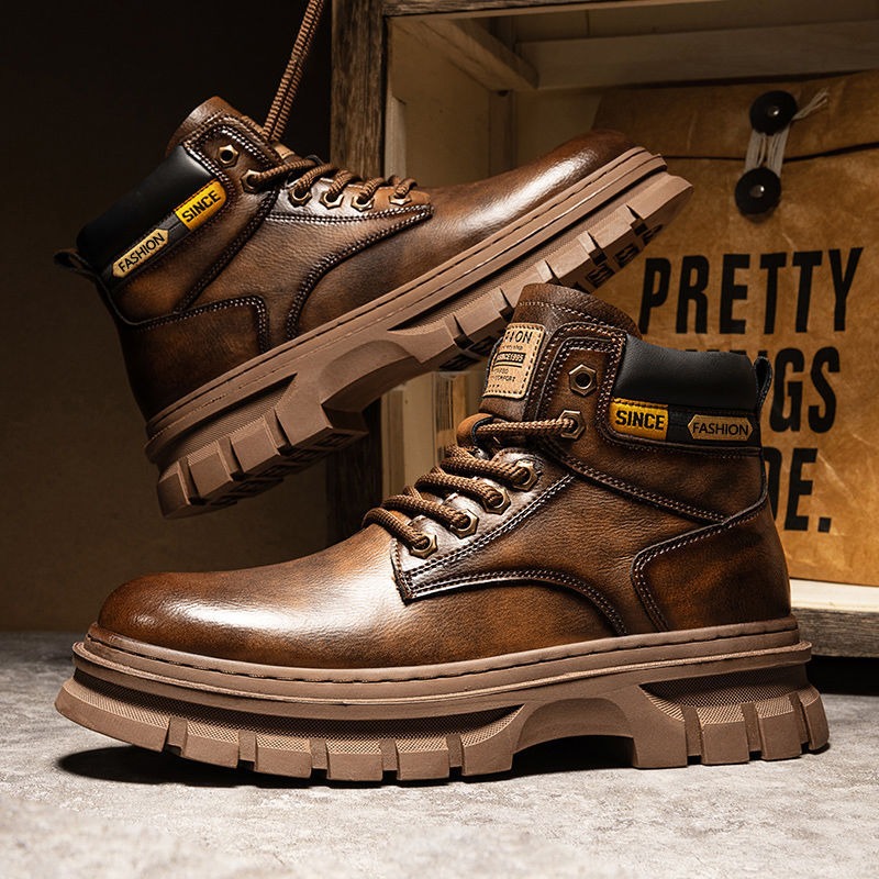 Vintage Men Platform Ankle Boo - Men Shoes Boots review and price
