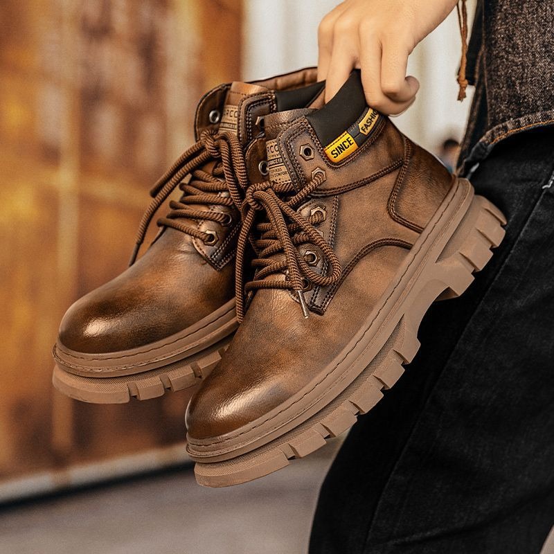 Vintage Men Platform Ankle Boo - Men Shoes Boots review and price