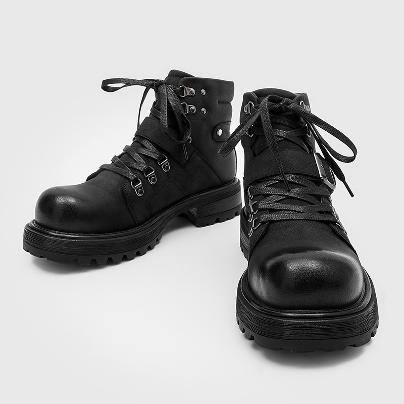 Brand Men Leather Boots Motorc - Men Shoes Branded review and price