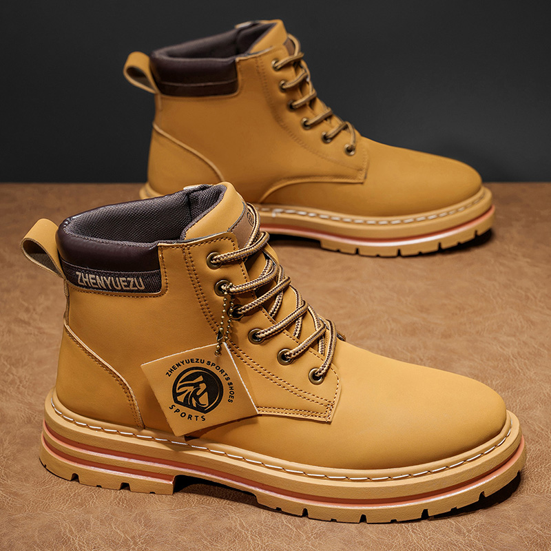 Autumn and Winter Retro Short  - Men'S Shoes Height Increase review and price
