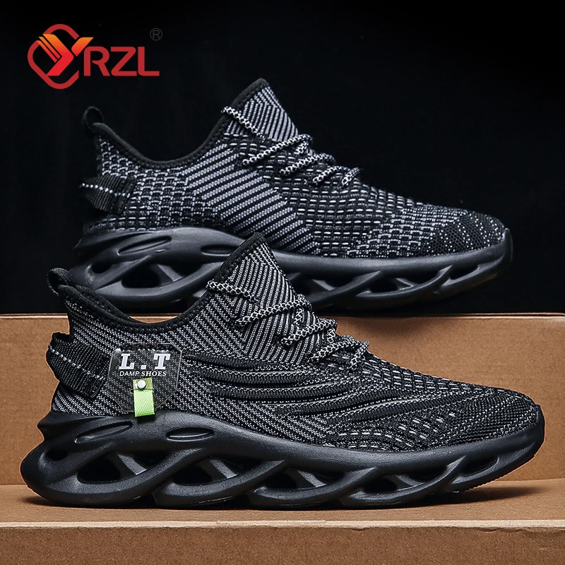 YRZL Men Sports Running Black  - Men Shoes Size 11 review and price